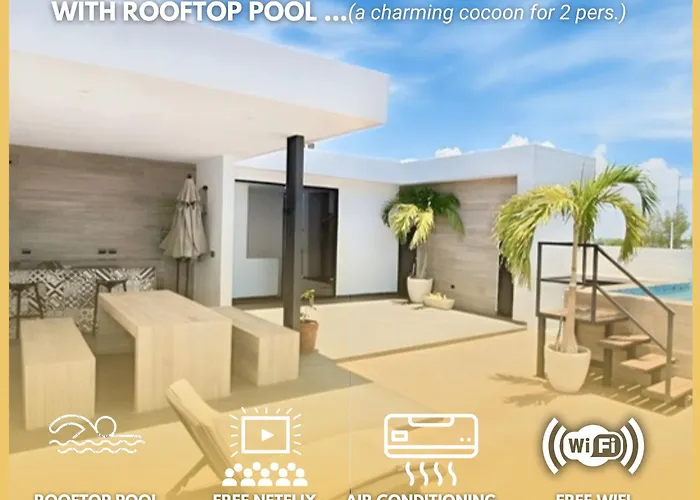 Modern For 2 With Rooftop Pool - * Playa del Carmen